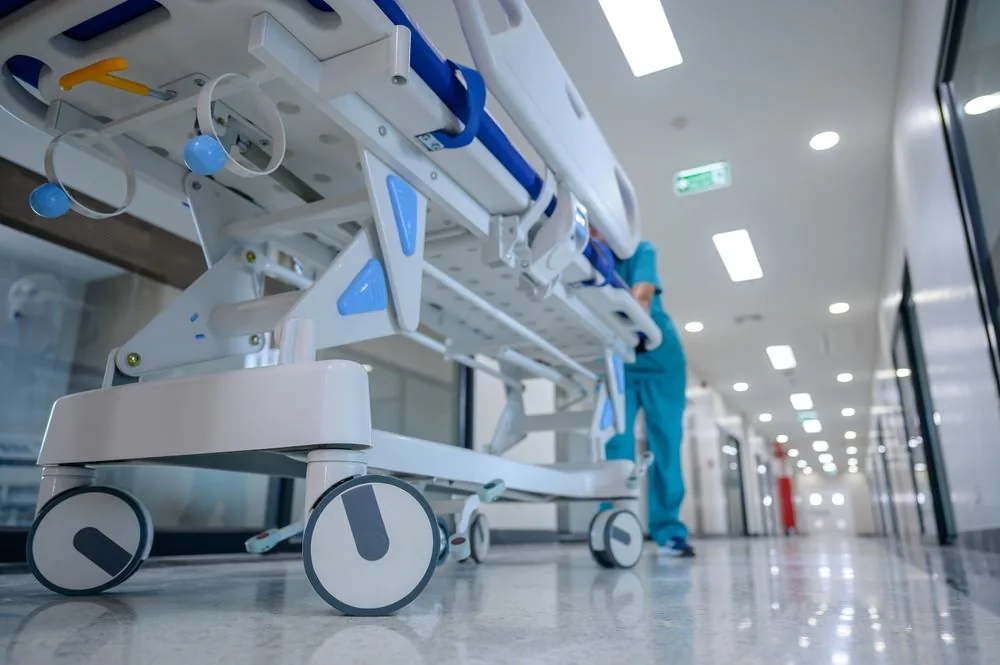 Modern ICU room equipped with adjustable medical beds