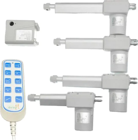 GX-44 control box system for four linear actuators with handheld remote